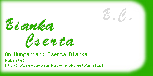 bianka cserta business card